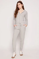Womens Daisy Brushed Knit Joggers, Grey,