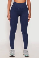 Womens Daisy Seamless Acid Wash High Waist Leggings, L