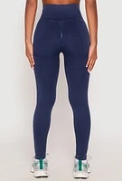 Womens Daisy Seamless Acid Wash High Waist Leggings, L