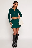 Womens Daisy Long Sleeve Cropped Cardigan,
