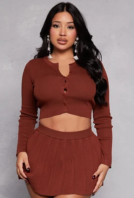 Womens Daisy Long Sleeve Cropped Cardigan,