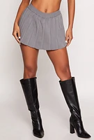 Womens Daisy Knit Pleated Skirt,
