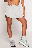 Womens Daisy Knit Pleated Skirt,