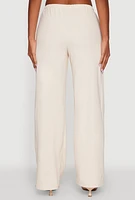 Womens Haute Monde Brushed Knit Drawstring Waist Wide Leg Pants,