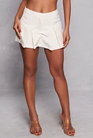 Womens Haute Monde Rhinestone Cargo Skort, White, Size M