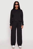 Womens Iris Pullover Hoodie, Black,