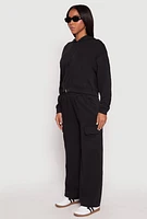 Womens Iris Pullover Hoodie, Black,