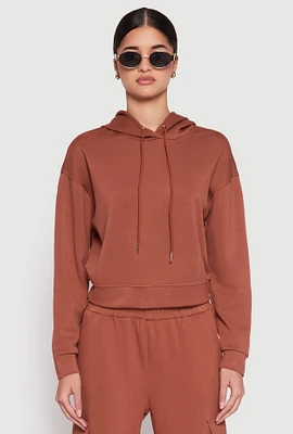 Womens Iris Pullover Hoodie, Brown,