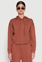 Womens Iris Pullover Hoodie, Brown,