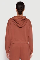 Womens Iris Pullover Hoodie, Brown,