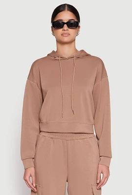 Womens Iris Pullover Hoodie, Beige, Size M