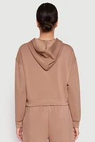 Womens Iris Pullover Hoodie, Beige, Size M