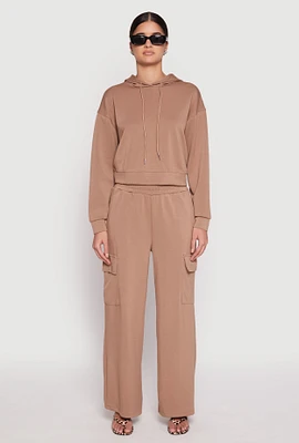 Womens Iris Pull On Cargo Pocket Pants, Khaki, Size L