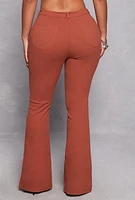 Womens Iris Flare Dress Pants, Brown, Size M