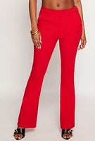 Womens Iris Flare Dress Pants, Red,