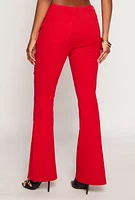 Womens Iris Flare Dress Pants, Red,