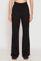 Womens Elastic Waist Flared Sweatpants,