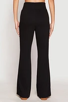 Womens Elastic Waist Flared Sweatpants,