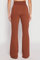 Womens Elastic Waist Flared Sweatpants,