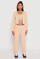 Womens Iris Zip Front Cropped Hoodie,