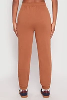 Womens Iris Fleece Pull On Sweatpants, Brown, Size M