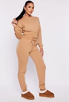 Womens Crew Neck Cropped Sweatshirt, S