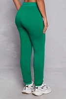 Womens High Waist Drawstring Pocket Joggers,