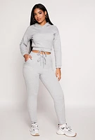Womens Iris Hooded Cropped Sweatshirt, M