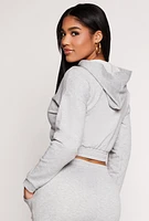 Womens Iris Hooded Cropped Sweatshirt, M