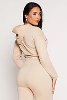 Womens Iris Hooded Cropped Sweatshirt,