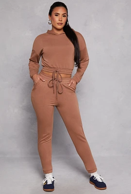 Womens Iris Basic Fleece Drawstring Sweatpants,