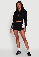 Womens Iris Fleece Zip Front Hoodie, L