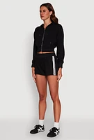 Womens Iris Fleece Zip Front Hoodie, L