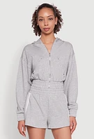 Womens Iris Fleece Zip Front Hoodie, M