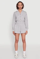 Womens Iris Fleece Zip Front Hoodie, M