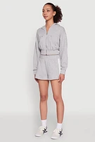 Womens Iris Fleece Zip Front Hoodie, M