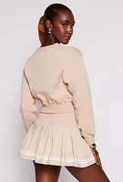 Womens Fleece V Neck Pullover Sweatshirt,