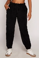 Womens Almost Famous Faux Fur Joggers,