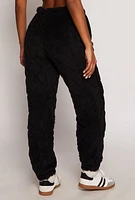 Womens Almost Famous Faux Fur Joggers,