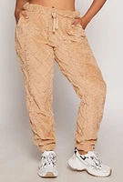 Womens Almost Famous Faux Fur Joggers,