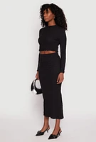 Womens Almost Famous Textured Knit Crop Top,