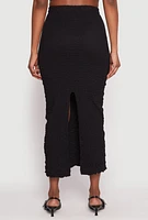 Womens Almost Famous Textured Knit Back Slit Skirt,