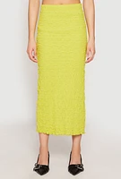 Womens Almost Famous Textured Knit Back Slit Skirt,