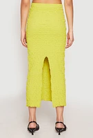 Womens Almost Famous Textured Knit Back Slit Skirt,