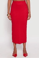 Womens Almost Famous Textured Knit Back Slit Skirt,