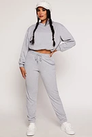 Womens Almost Famous Rhinestone Bubble Hem Hoodie, Grey, Size M