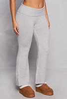 Womens Almost Famous Brushed Knit Pants, Grey, Size L