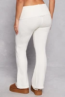 Womens Almost Famous Brushed Knit Pants, Khaki, Size L