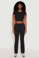 Womens Almost Famous Ribbed Knit Crop Top,