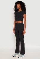 Womens Almost Famous Ribbed Knit Crop Top,